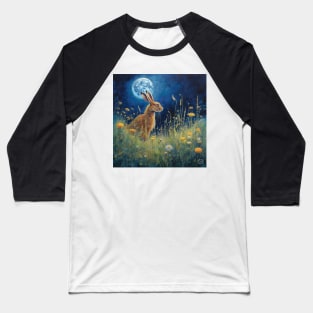 Moonlit Reverie: The Hare's Serenity 03 Baseball T-Shirt